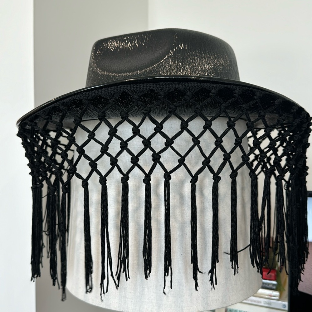 Black costume cowboy hat.